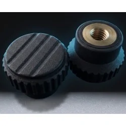 Knurled button
