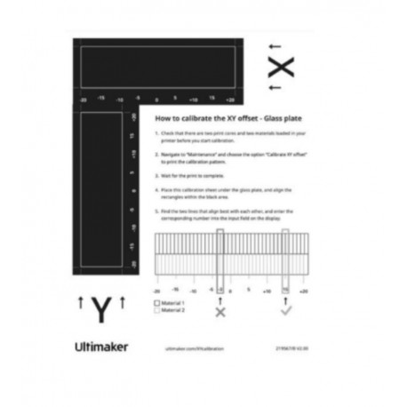 Ultimaker | XY calibration sheet | Sicnova