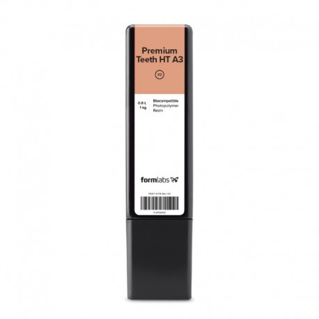 Resina impresión 3D FORMLABS Premium Teeth HT A3 Resin (Form 4) 1 kg (0.8 L)
