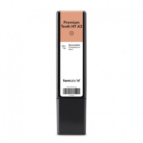 Resina impresión 3D FORMLABS Premium Teeth HT A3 Resin (Form 3) 1 kg (0.8 L)